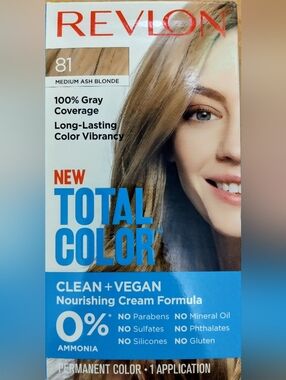 Revlon Total Color Hair Dye - Medium Ash Blonde (81) Box New,In Box!